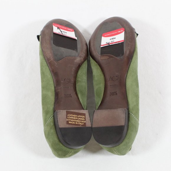 AGL Monika Cap Toe Ballet Flat - Green 36.5EU - Picture 4 of 5